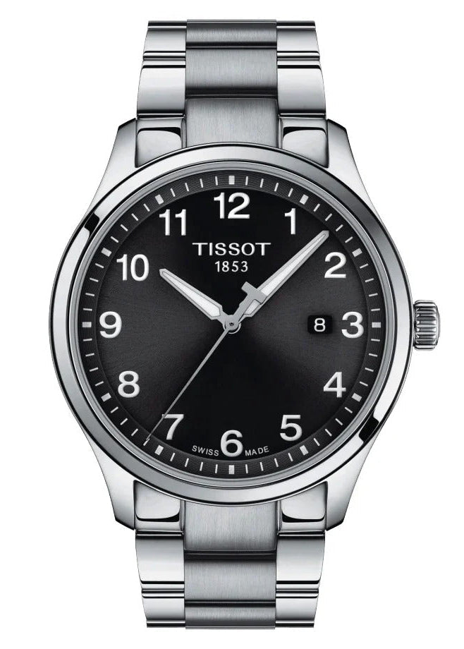 Tissot T-Sport Gent XL Black Dial Silver Steel Strap Watch for Men - T116.410.11.057.00