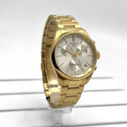 Tissot PR 100 Chronograph White Dial Gold Steel Strap Watch for Men - T150.417.33.031.00