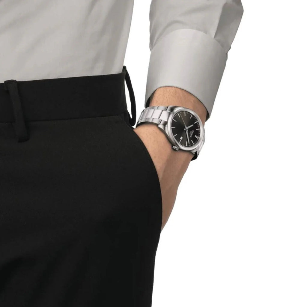 Tissot PR 100 Green Dial Silver Steel Strap Watch for Men - T150.410.11.091.00