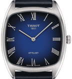 Tissot Stylist Quartz Blue Dial Blue Leather Strap Watch for Men - T159.909.16.043.00