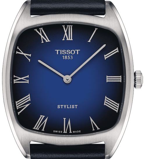 Tissot Stylist Quartz Blue Dial Blue Leather Strap Watch for Men - T159.909.16.043.00