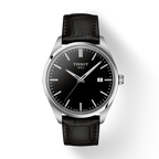 Tissot PR 100 Black Dial Black Leather Strap Watch for Men - T150.410.16.051.00
