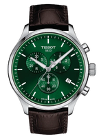 Tissot Chrono XL Classic Green Dial Brown Leather Strap Watch for Men - T116.617.16.092.00
