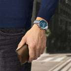Tissot PR516 Chronograph Blue Dial Silver Steel Strap Watch for Men - T149.417.11.041.00
