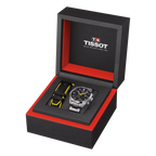 Tissot PR 100 Tour De France Chronograph Black Dial Silver Steel Strap Watch for Men - T150.417.11.051.00