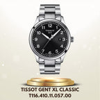 Tissot T-Sport Gent XL Black Dial Silver Steel Strap Watch for Men - T116.410.11.057.00