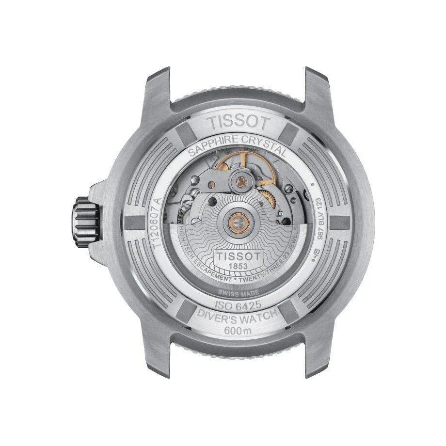 Tissot Seastar 2000 Professional Powermatic 80 Blue Dial Silver Steel Strap Watch for Men - T120.607.11.041.01