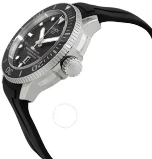 Tissot Seastar 2000 Professional Powermatic 80 Black Dial Black Rubber Strap Watch for Men - T120.607.17.441.00
