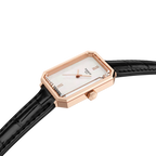 Tissot SRV White Mother of Pearl Dial Black Leather Strap Watch for Women - T160.110.36.113.00