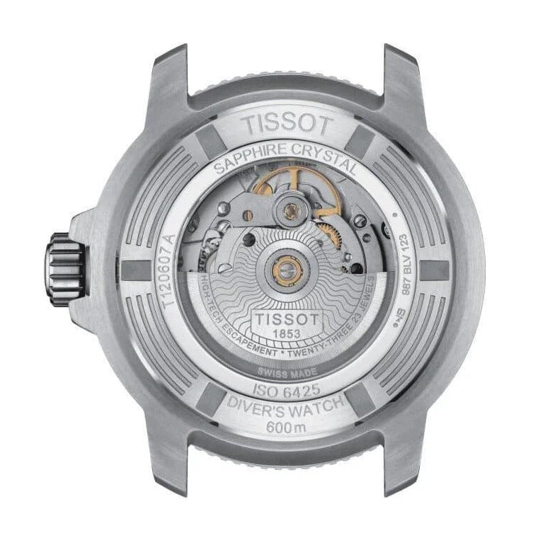 Tissot Seastar 2000 Professional Powermatic 80 Black Dial Black Rubber Strap Watch for Men - T120.607.17.441.00