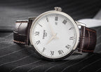 Tissot T Classic Dream Quartz White Dial Brown Leather Strap Watch for Men - T129.410.16.013.00