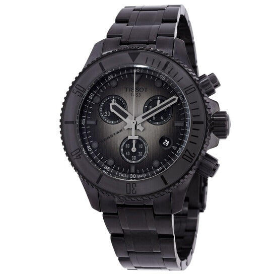 Tissot Seastar 1000 Chronograph Black Dial Black Steel Strap Watch for Men - T120.217.33.061.00