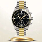 Tissot PR516 Chronograph Black Dial Two Tone Steel Strap Watch for Men - T149.417.22.051.00