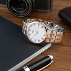 Tissot T Classic Dream Quartz White Dial Two Tone Steel Strap Watch for Men - T129.410.22.013.00