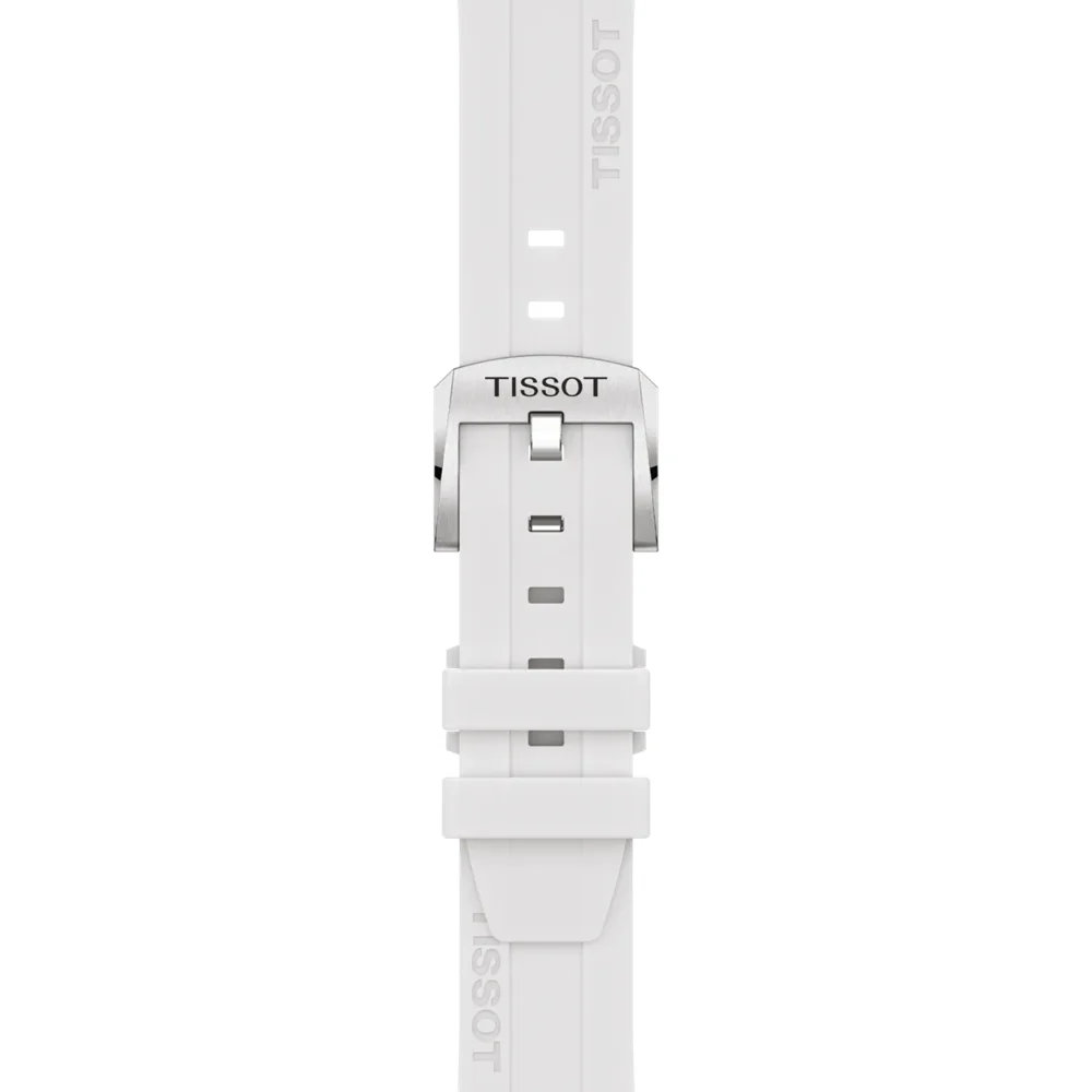 Tissot Seastar 1000 Chronograph Grey Dial White Rubber Strap Watch for Men - T120.217.17.011.00