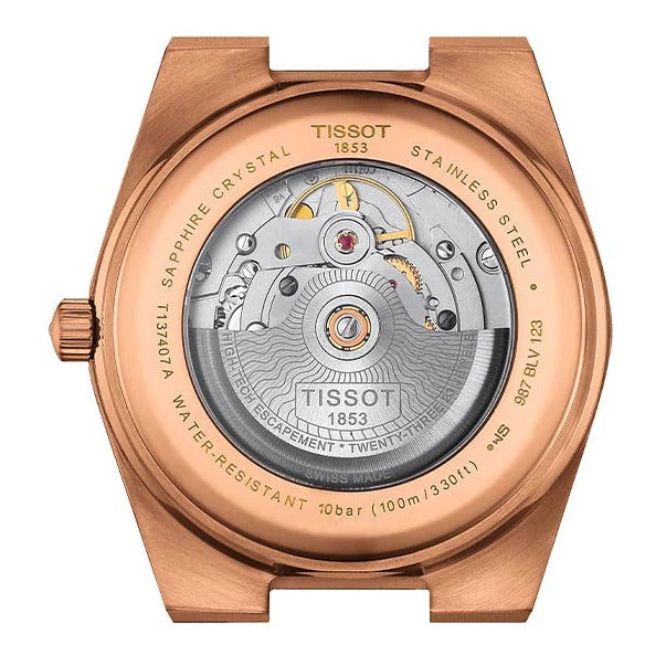 Tissot PRX Powermatic 80 Blue Dial Rose Gold Steel Strap Watch for Men - T137.407.33.041.00