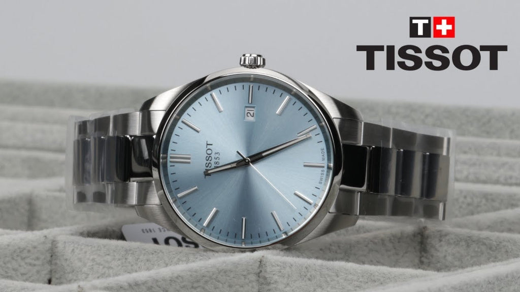 Tissot PR 100 Ice Blue Dial Silver Steel Strap Watch for Men - T150.410.11.351.00