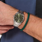 Tissot PR 100 Green Dial Silver Steel Strap Watch for Men - T150.410.11.091.00