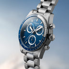 Tissot PR516 Chronograph Blue Dial Silver Steel Strap Watch for Men - T149.417.11.041.00