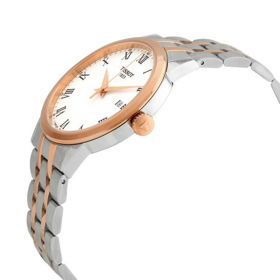 Tissot T Classic Dream Quartz White Dial Two Tone Steel Strap Watch for Men - T129.410.22.013.00