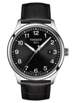Tissot T-Sport Gent XL Black Dial Black Leather Strap Watch for Men - T116.410.16.057.00