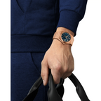 Tissot PRX Powermatic 80 Blue Dial Rose Gold Steel Strap Watch for Men - T137.407.33.041.00