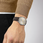 Tissot Chemin des Tourelles Automatic Powermatic 80 Ivory Dial Green Leather Strap Watch for Men - T139.407.16.261.00