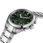 Tissot PR 100 Chronograph Green Dial Silver Steel Strap Watch for Men - T150.417.11.091.00