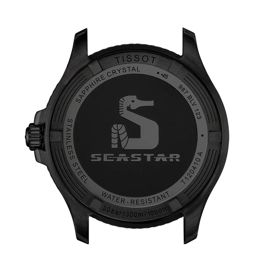 Tissot Tissot Seastar 1000 Quartz Green Dial Black Steel Strap Watch for Men - T120.410.33.091.00