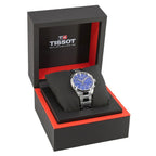 Tissot PR 100 Chronograph Blue Dial Silver Steel Strap Watch for Men - T150.417.11.041.00