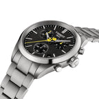 Tissot PR 100 Tour De France Chronograph Black Dial Silver Steel Strap Watch for Men - T150.417.11.051.00