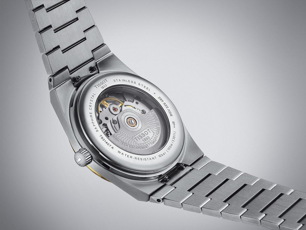 Tissot PRX Powermatic 80 Gold Automatic Silver Dial Silver Steel Strap Watch for Men - T931.407.41.031.01