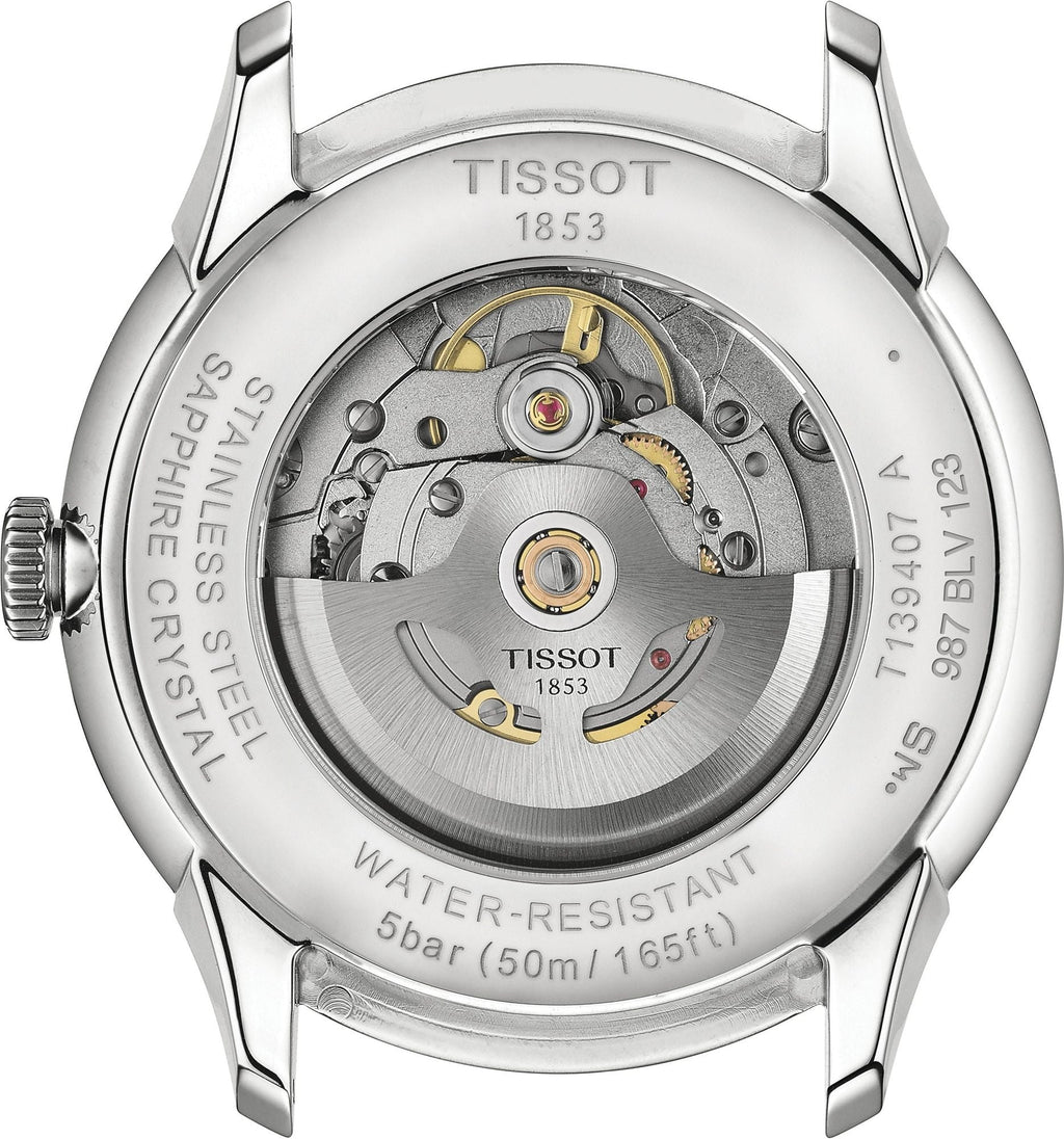 Tissot Chemin des Tourelles Powermatic 80 Green Dial Silver Steel Strap Watch for Men - T139.407.11.091.00