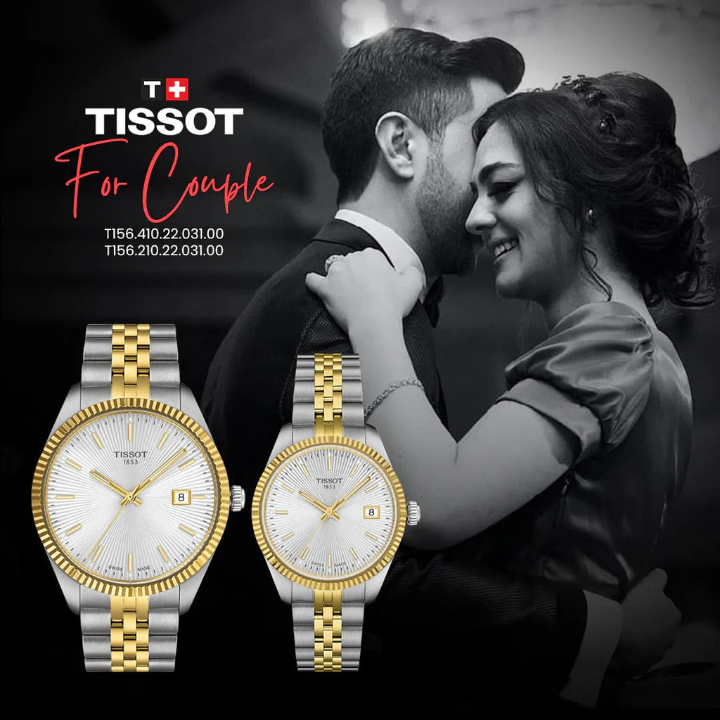 Tissot Ballade Quartz Silver Dial Two Tone Steel Strap Watch for Men - T156.410.22.031.00