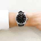 Tissot PR 100 Black Dial Black Leather Strap Watch for Men - T150.410.16.051.00