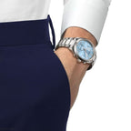 Tissot PR 100 Chronograph Light Blue Dial Silver Steel Strap Watch for Men - T150.417.11.351.00