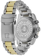 Tissot PR516 Chronograph Black Dial Two Tone Steel Strap Watch for Men - T149.417.22.051.00