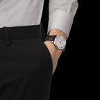 Tissot PR 100 Quartz Silver Dial Black Leather Strap Watch for Men - T150.410.16.031.00