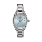 Tissot PR 100 Ice Blue Dial Silver Steel Strap Watch for Women - T150.210.11.351.00