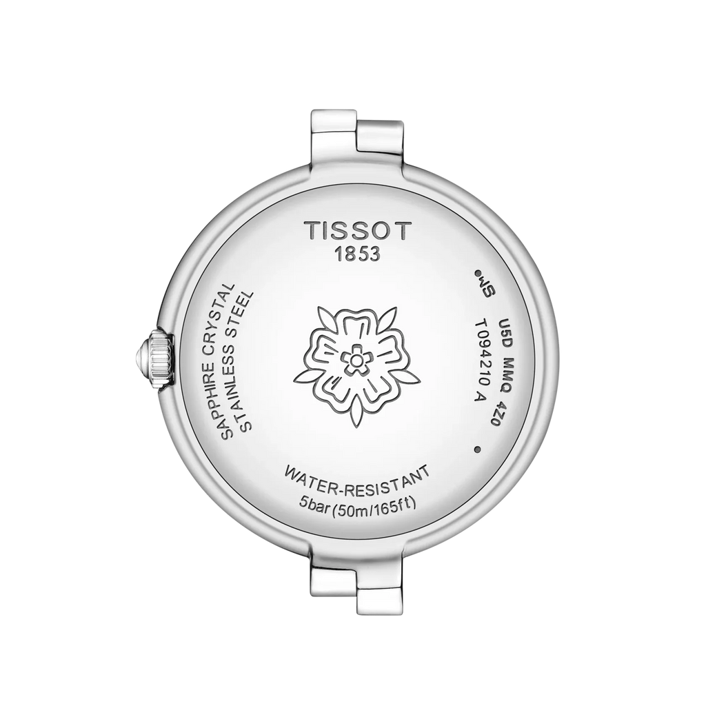Tissot T-Lady Flamingo Diamonds Pink Dial Silver Steel Strap Watch for Women - T094.210.11.336.00