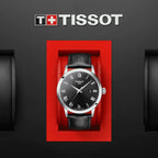 Tissot T Classic Dream Quartz Black Dial Black Leather Strap Watch for Men - T129.410.16.053.00