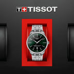Tissot Chemin des Tourelles Powermatic 80 Green Dial Silver Steel Strap Watch for Men - T139.407.11.091.00
