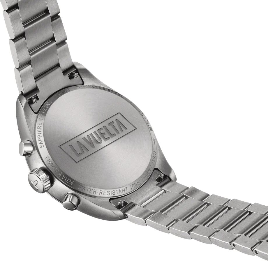 Tissot PR 100 Vuelta Chronograph Black Dial Silver Steel Strap Watch for Men - T150.417.11.051.01