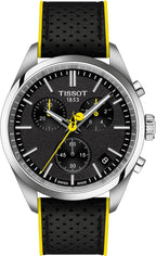 Tissot PR 100 Tour De France Chronograph Black Dial Silver Steel Strap Watch for Men - T150.417.11.051.00