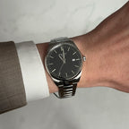 Tissot PR 100 Black Dial Silver Steel Strap Watch for Men - T150.410.11.051.00