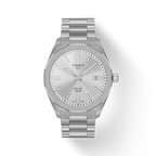 Tissot PRC 100 Solar Quartz Silver Dial Silver Steel Strap Watch for Men - T151.422.11.031.00