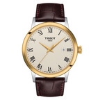 Tissot Classic Dream Ivory Dial Brown Leather Strap Watch for Men - T129.410.26.263.00