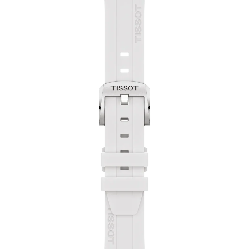 Tissot Seastar 1000 Chronograph Grey Dial White Rubber Strap Watch for Men - T120.217.17.011.00