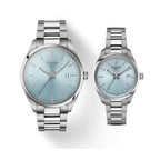 Tissot PR 100 Ice Blue Dial Silver Steel Strap Watch for Men - T150.410.11.351.00