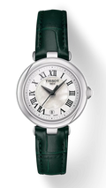 Tissot Bellissima Small Lady Mother of Pearl Dial Green Leather Strap Watch for Women - T126.010.16.113.02
